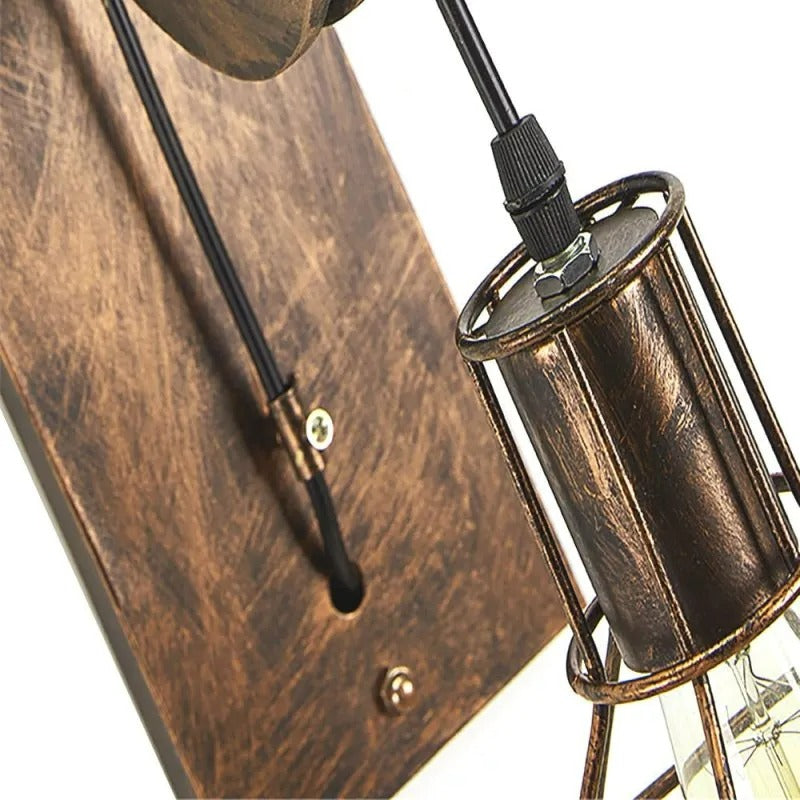 Epoch Wall Lamp Retro Rust Bronze Bedroom - Letslighting