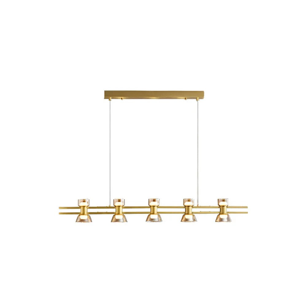 Arisha Modern Linear Linear Metal Pendant Lamp Golden
