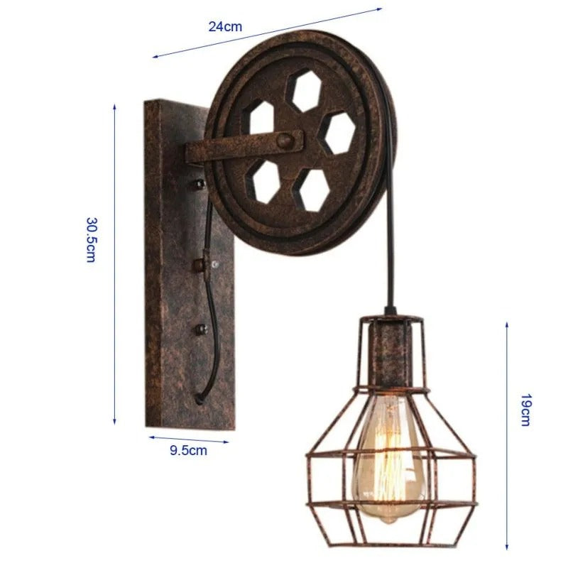 Epoch Wall Lamp Retro Rust Bronze Bedroom - Letslighting