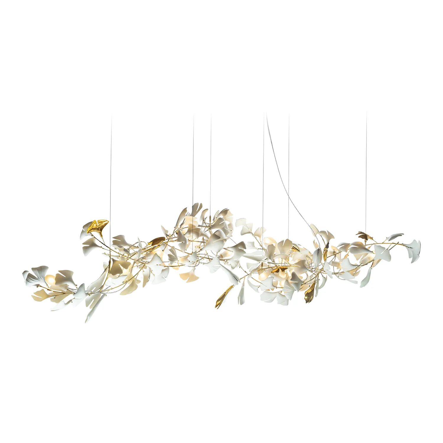 Olivia CeraFall Modern Art Deco Organic Chandelier Metal Ceramics