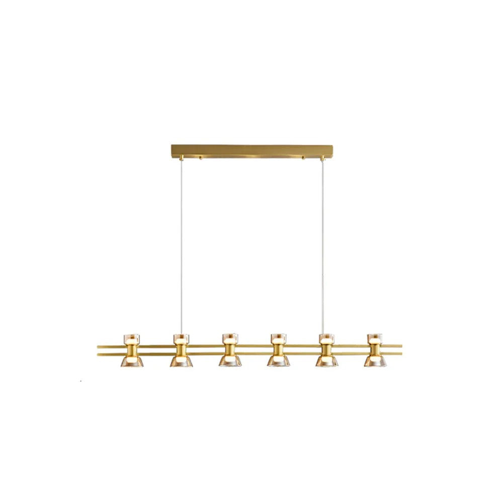 Arisha Modern Linear Linear Metal Pendant Lamp Golden