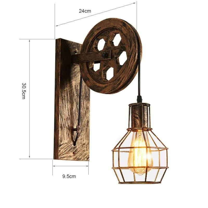 Epoch Wall Lamp Retro Rust Bronze Bedroom - Letslighting