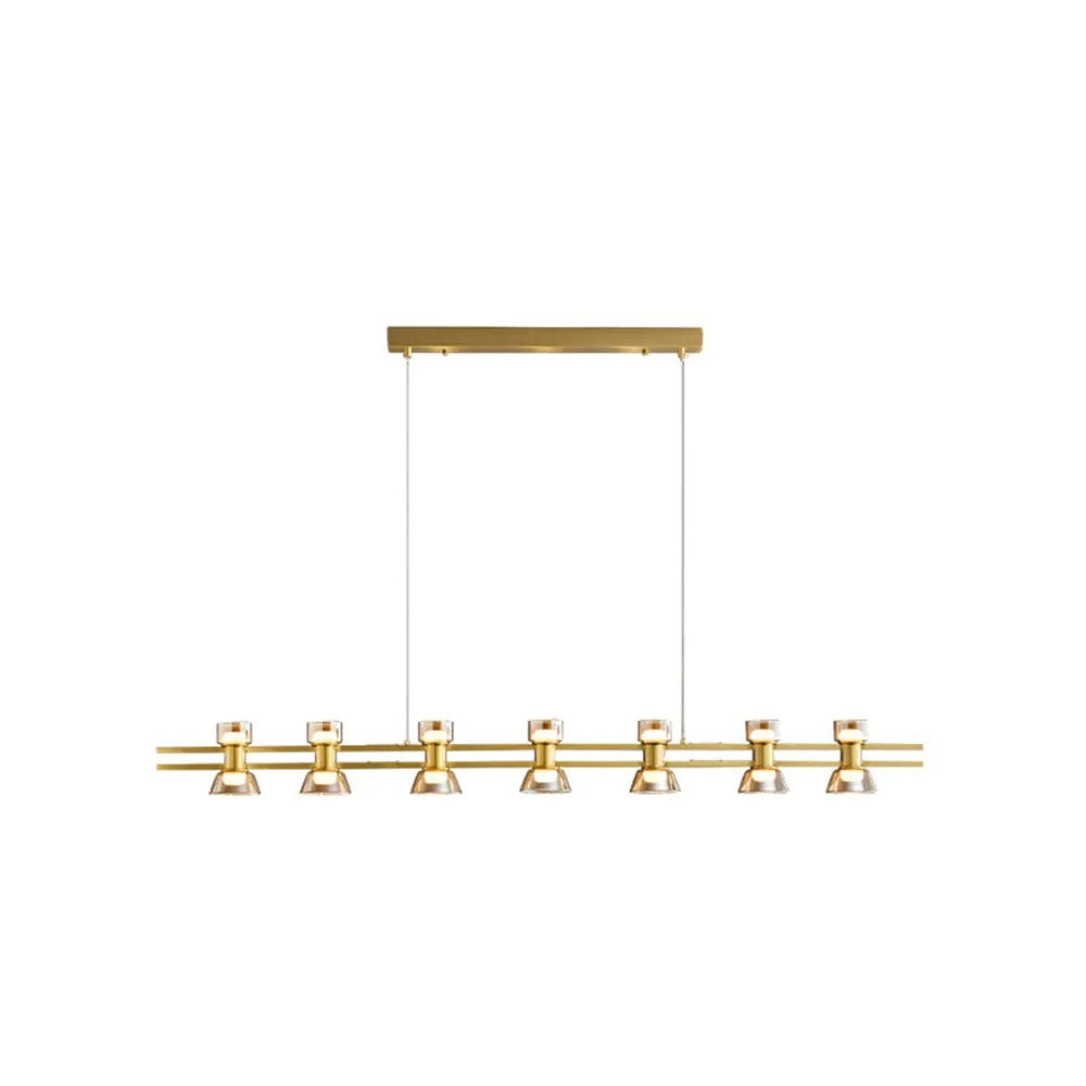 Arisha Modern Linear Linear Metal Pendant Lamp Golden