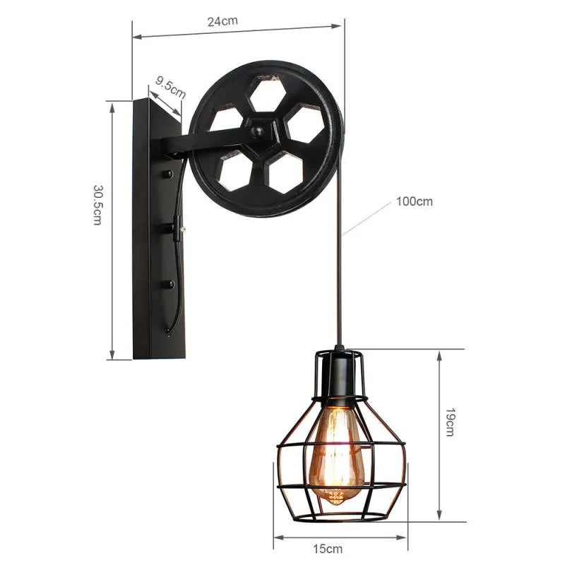 Epoch Wall Lamp Retro Rust Bronze Bedroom - Letslighting