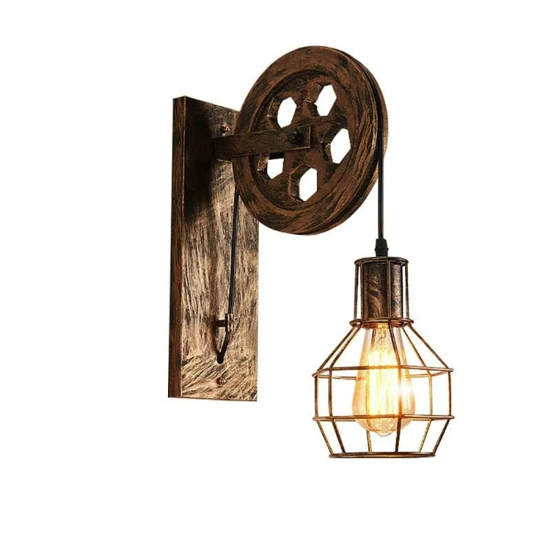 Epoch Wall Lamp Retro Rust Bronze Bedroom - Letslighting