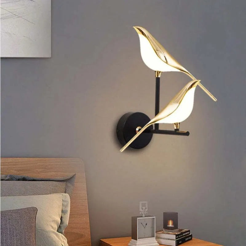 Arisha Minimalist Magpie Bird Wall Lamp Bedroom - Letslighting