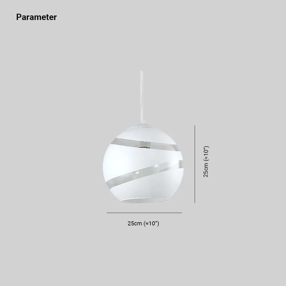 Valentina Art Deco Globe Metal Glass Orbit Pendant Light