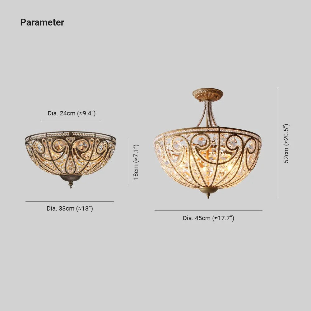 Kristy Retro LED Flush Mount Ceiling Light Metal/Glass Living Room