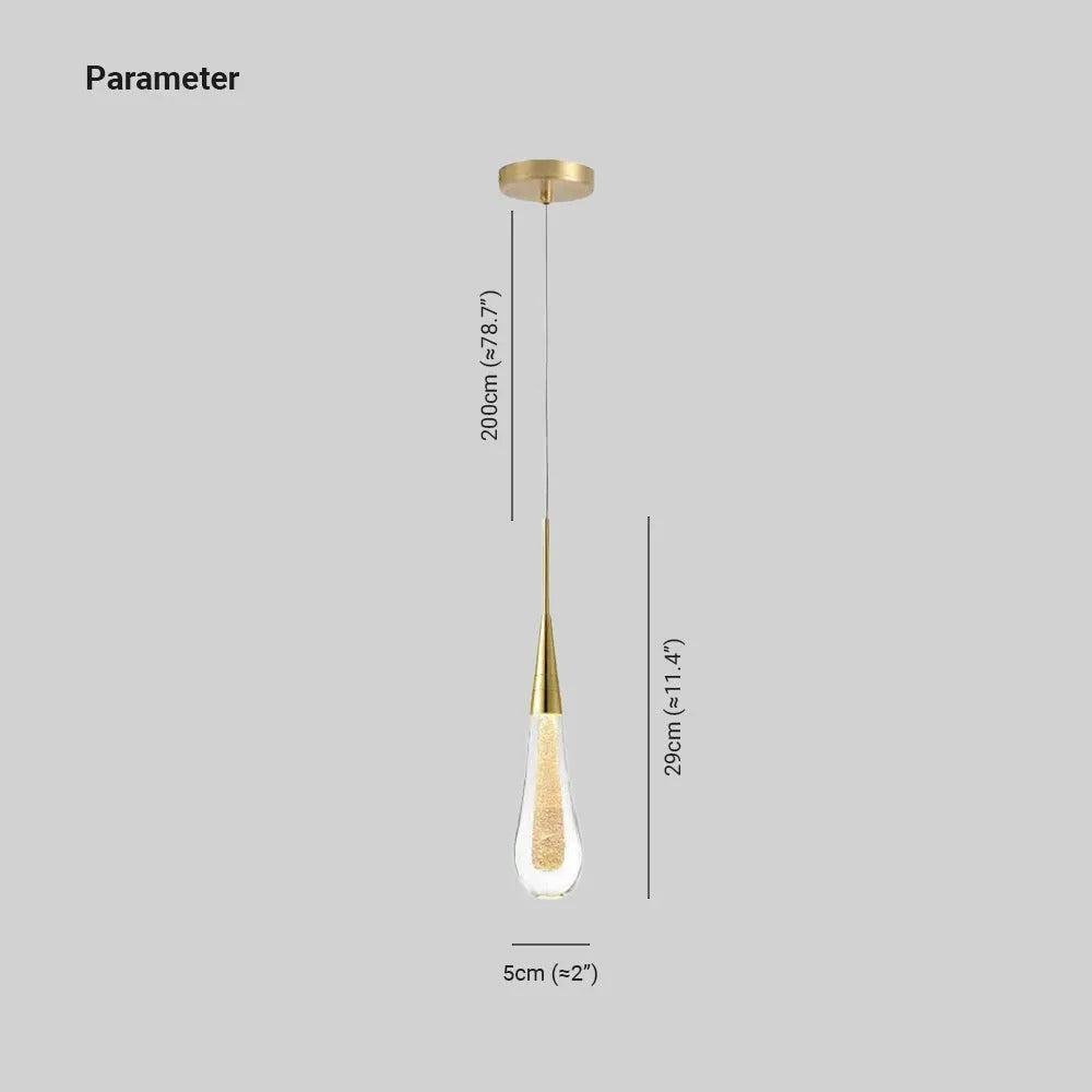 Valentina Teardrop Pendant Light Crystal Bedroom - Letslighting