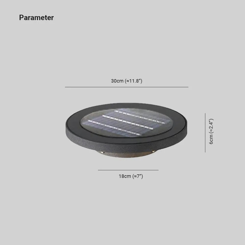 Ray Modern Round Solar Outdoor Light