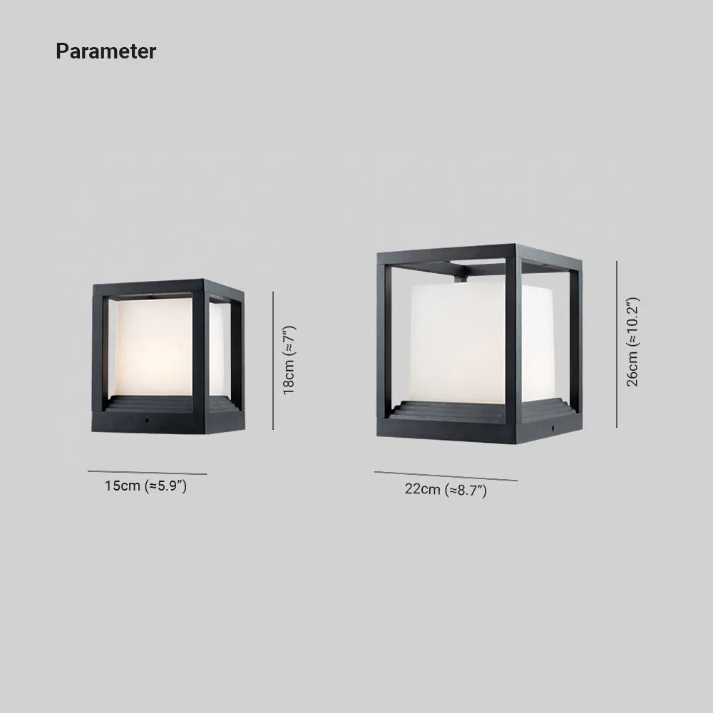 Ray Modern Rectangular Metal Outdoor Lamps