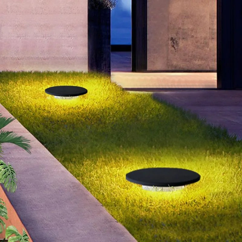 Ray Modern Round Solar Outdoor Light