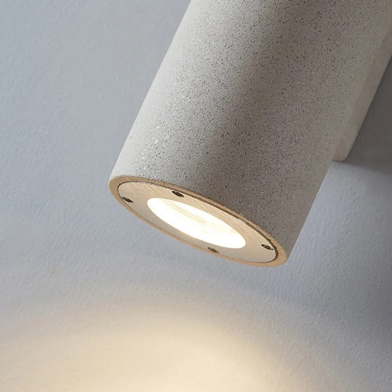Ray Minimalist Cylindrical LED Outdoor Wall Lamp Cement Garden Corridor