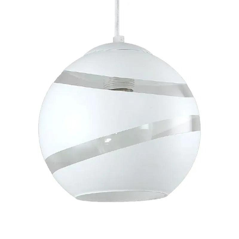 Valentina Art Deco Globe Metal Glass Orbit Pendant Light