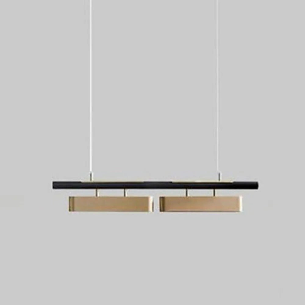 Arisha Pendant Light Rectangular Modern Metal Brass Office - Letslighting