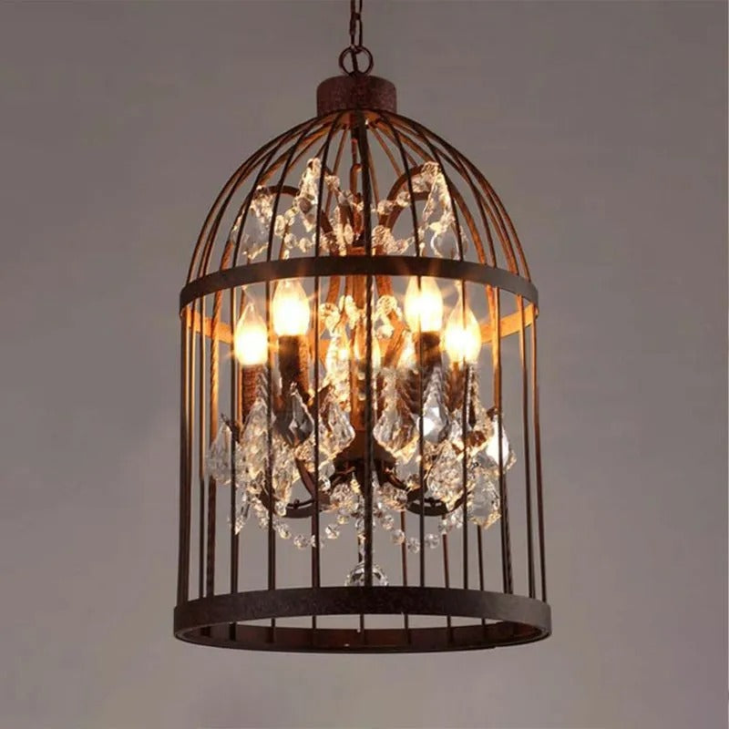 Arisha Designer Industrial Vintage Birdcage Pendant Light - Letslighting