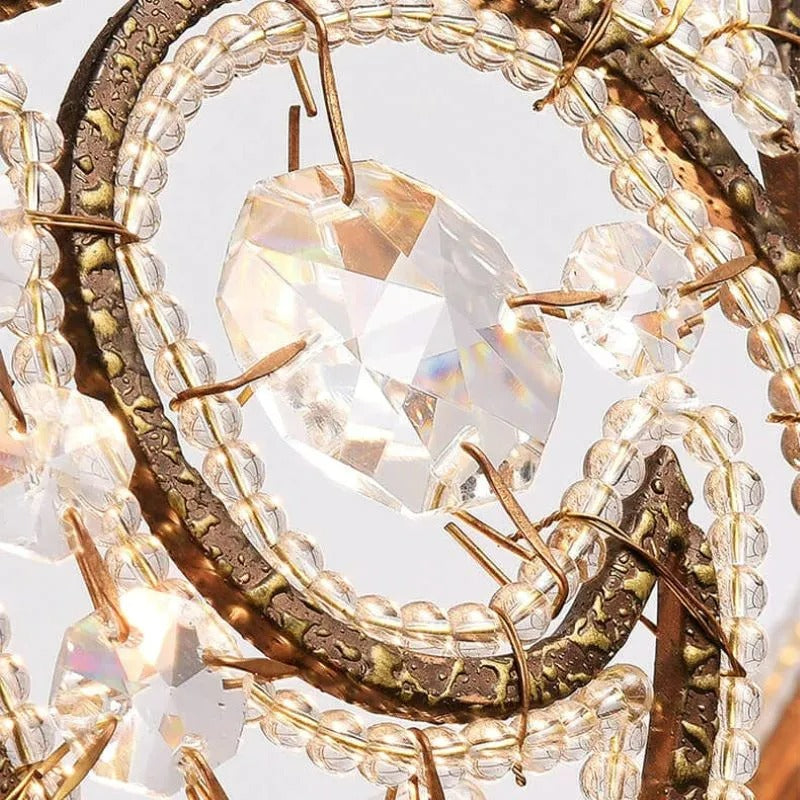 Kristy Retro LED Flush Mount Ceiling Light Metal/Glass Living Room