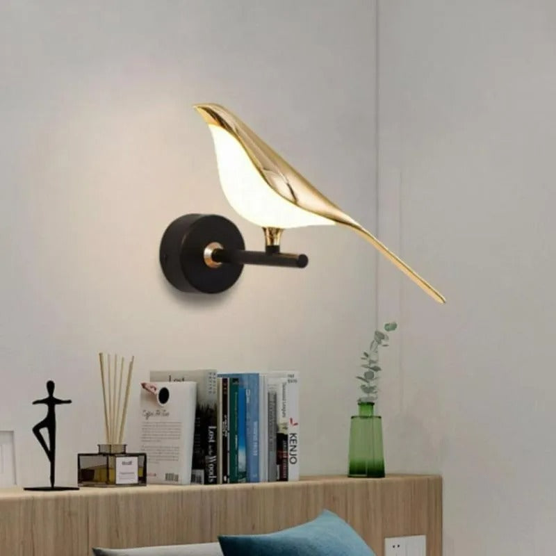 Arisha Minimalist Magpie Bird Wall Lamp Bedroom - Letslighting