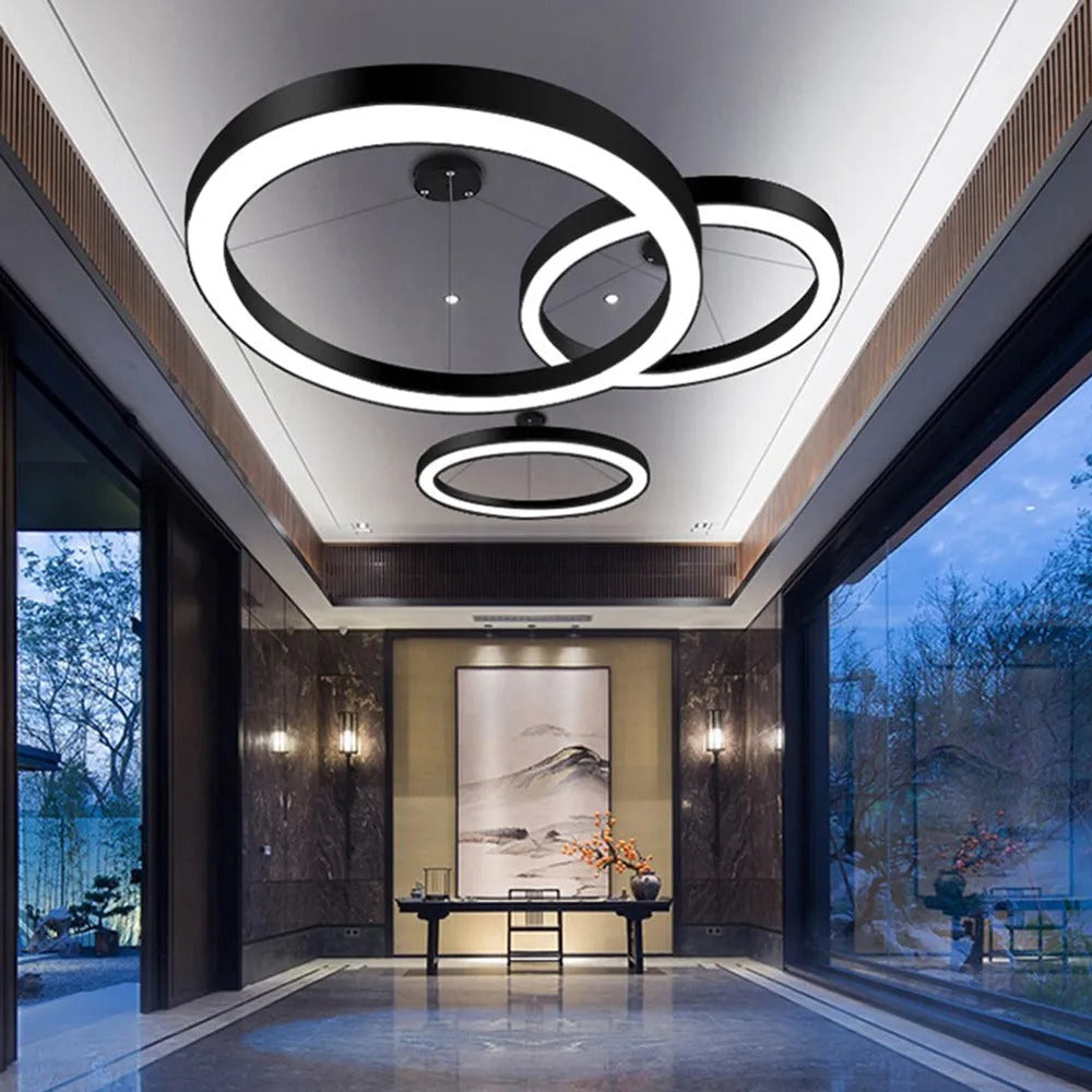 Arisha Minimalist Ring Acrylic Round Pendant Light Bedroom/Living Room - Letslighting