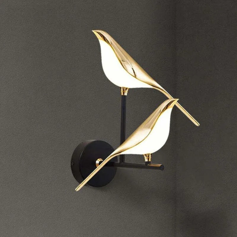 Arisha Minimalist Magpie Bird Wall Lamp Bedroom - Letslighting
