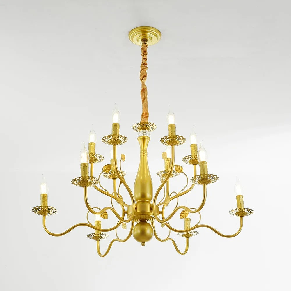 Kristy Antique Candle Crystal Chandelier - Letslighting