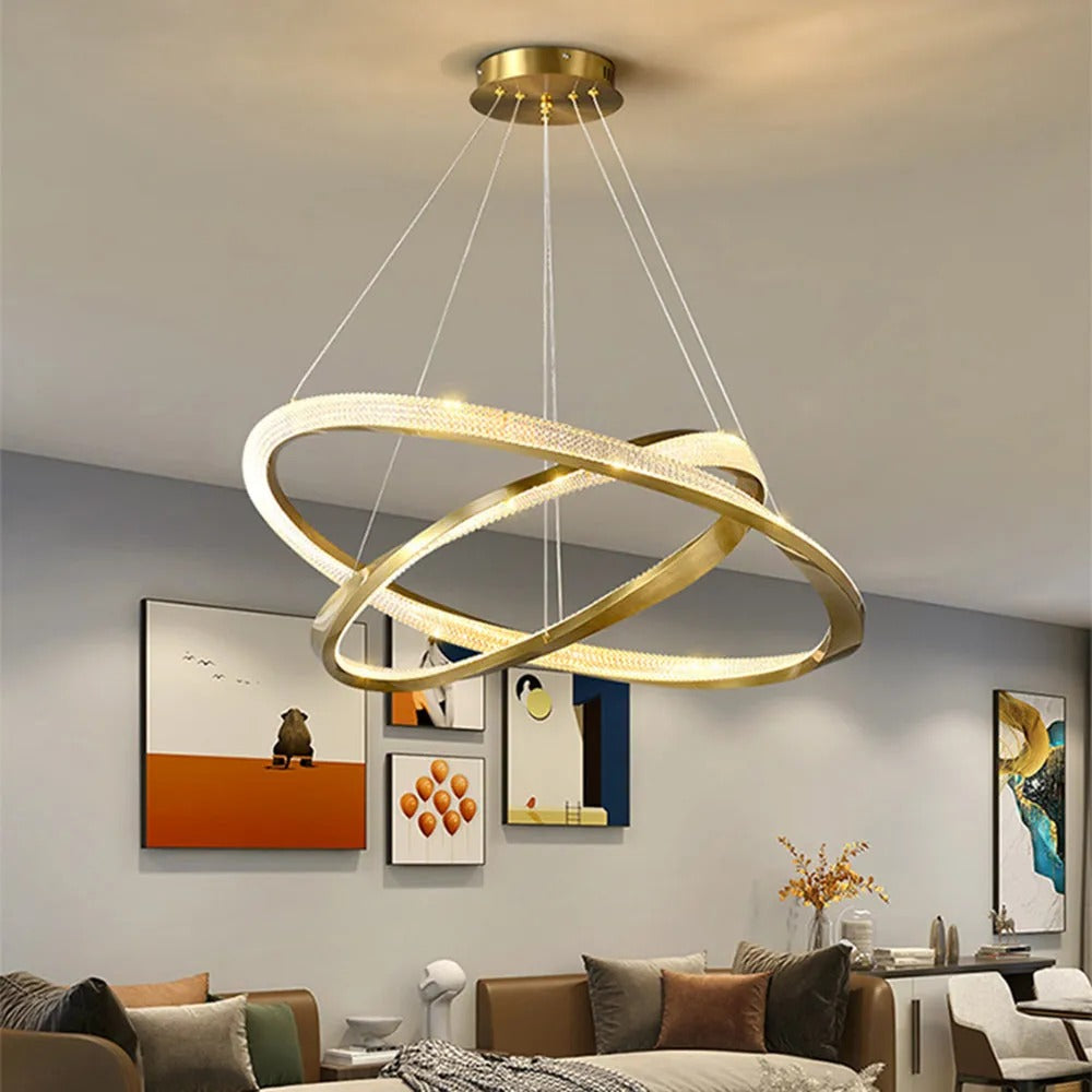 Arisha Minimalist Ring Spiral Shape Metal Pendant Light