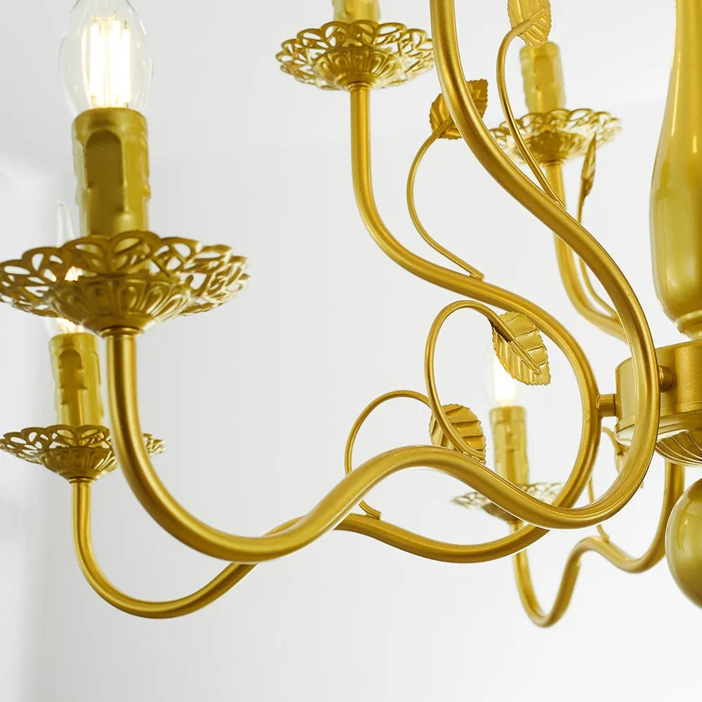 Kristy Antique Candle Crystal Chandelier - Letslighting
