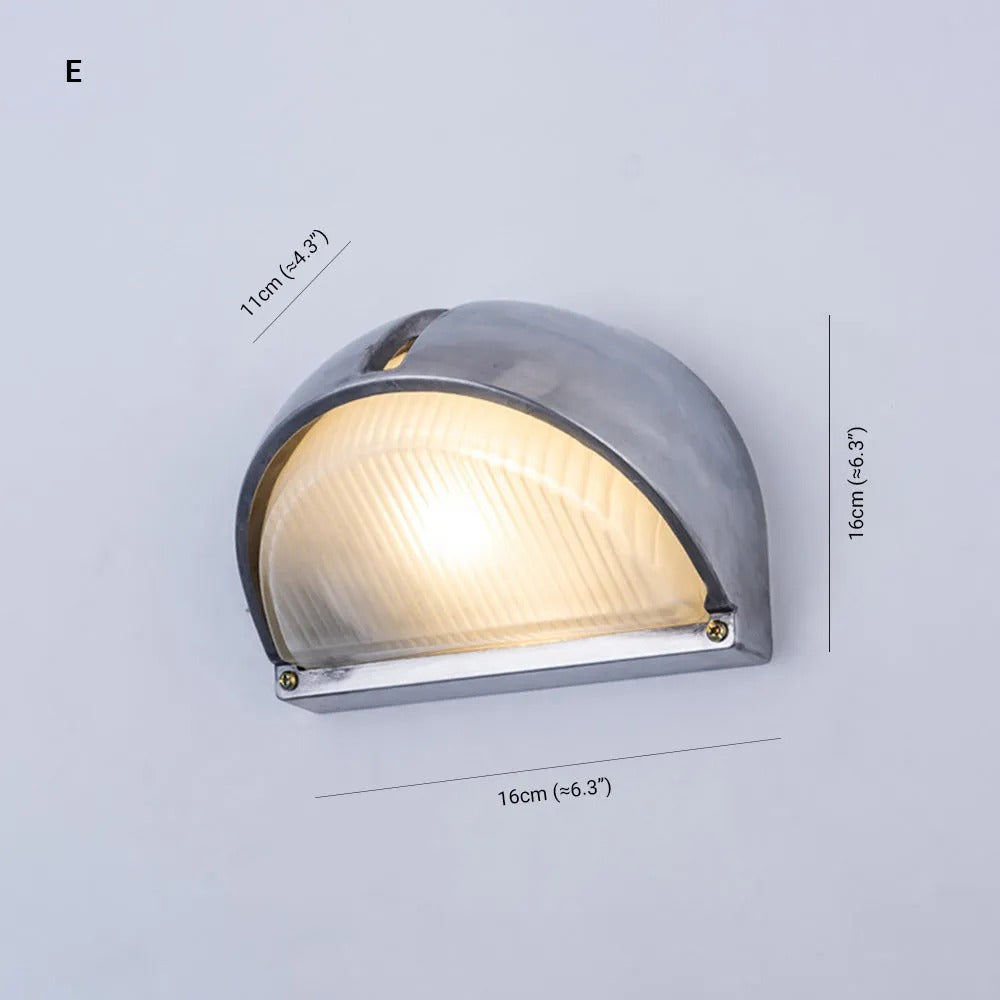 Ray Wall Lamp Geometric Modern Metal Glass Outdoor