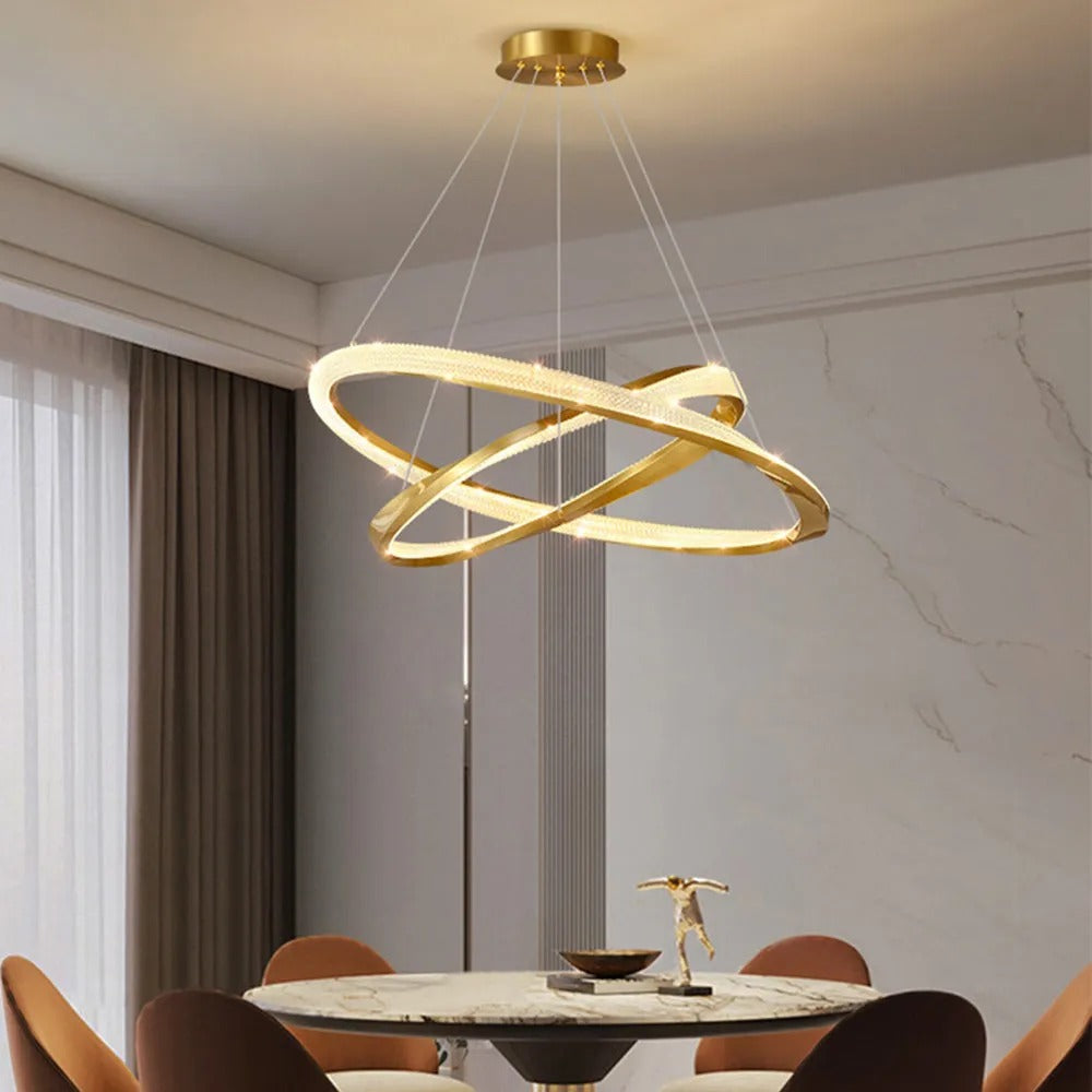 Arisha Minimalist Ring Spiral Shape Metal Pendant Light