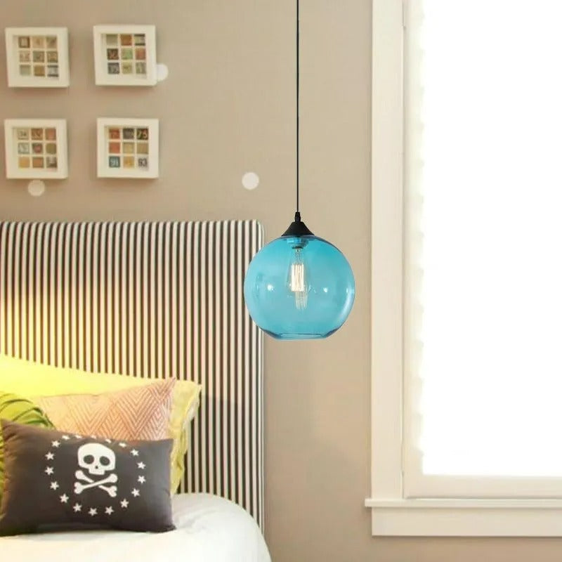 Valentina Modern Glass Globe Colorful Pendant Light - Letslighting