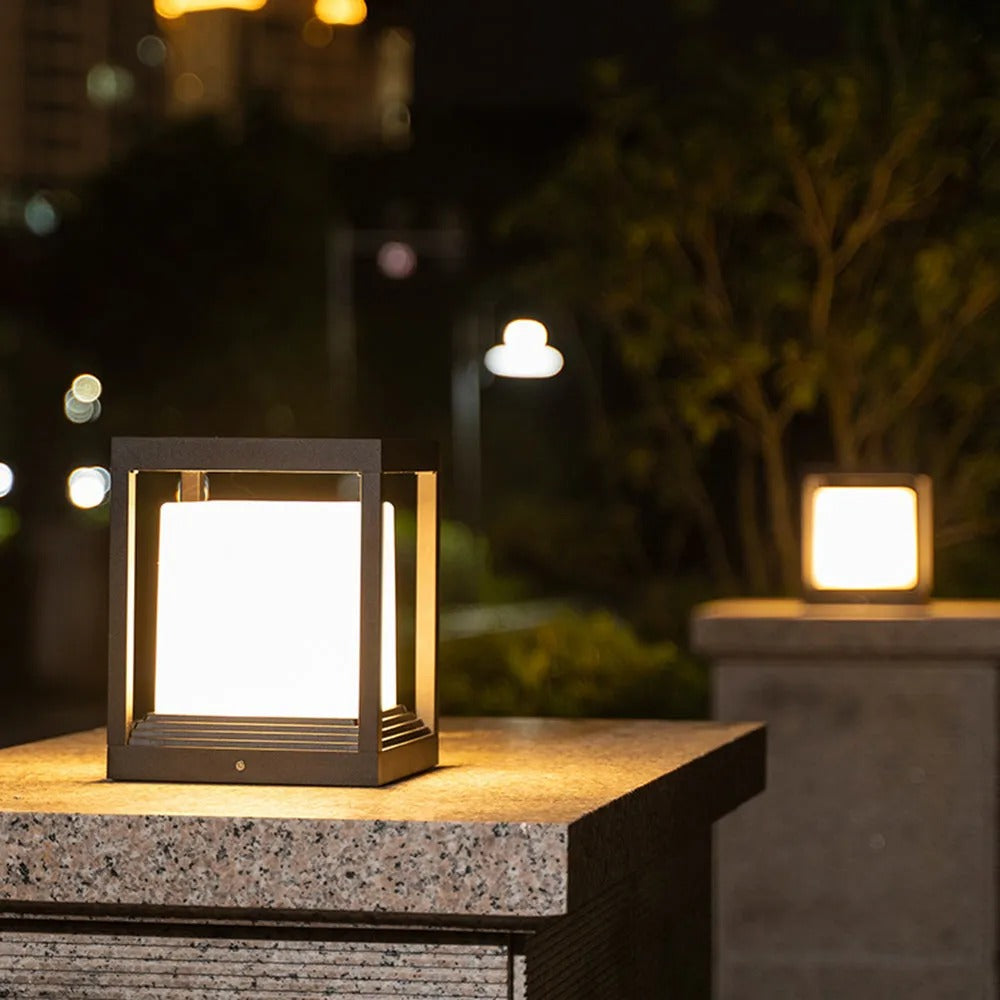 Ray Modern Rectangular Metal Outdoor Lamps