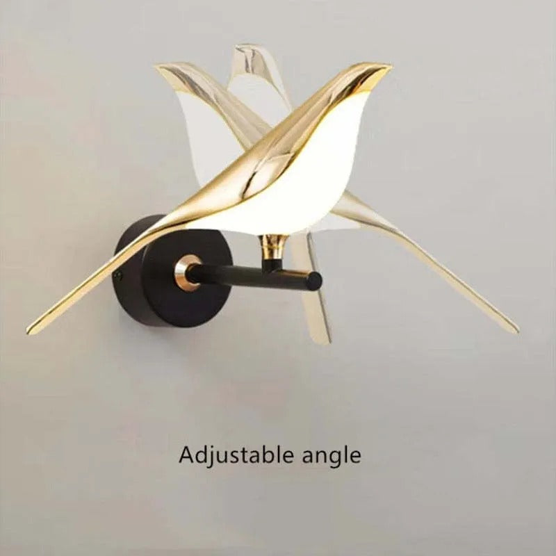 Arisha Minimalist Magpie Bird Wall Lamp Bedroom - Letslighting