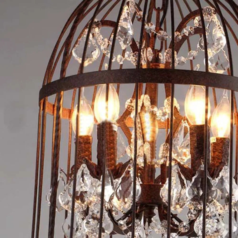 Arisha Designer Industrial Vintage Birdcage Pendant Light - Letslighting