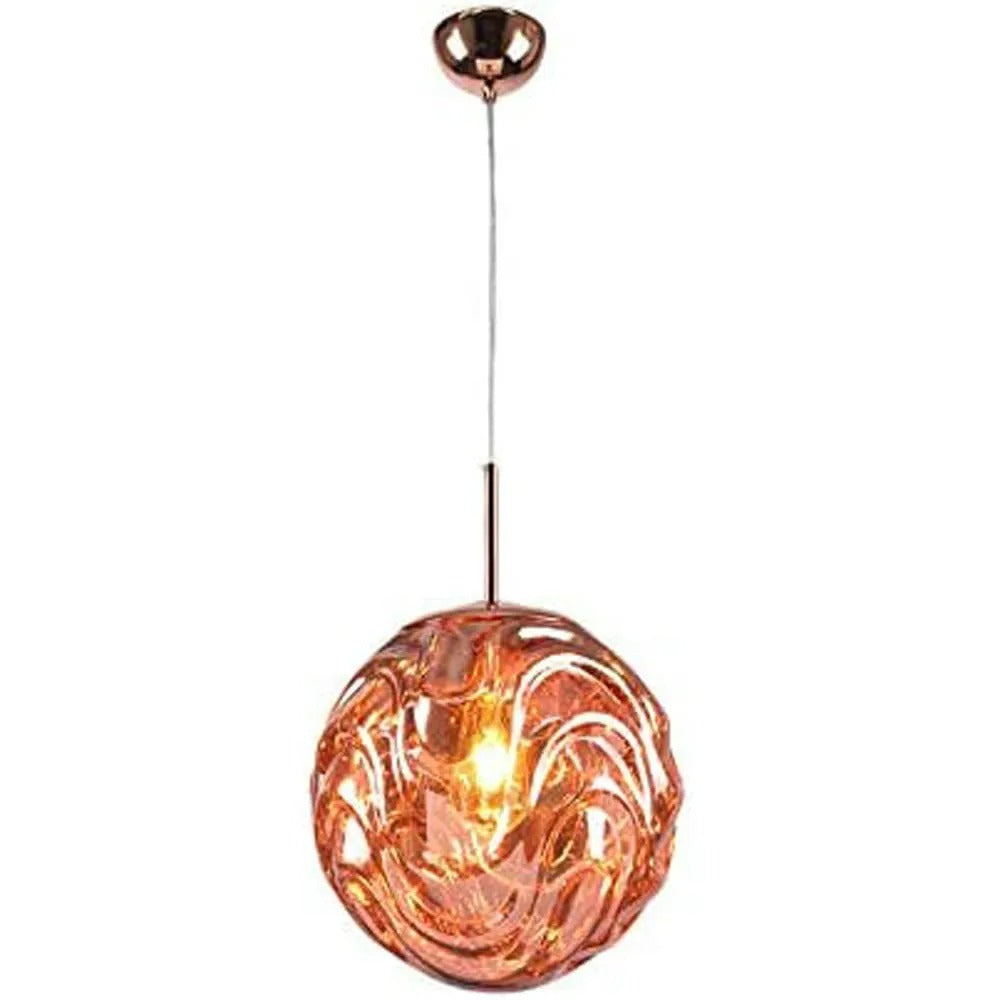 Valentina Modern Sphere Pendant Light Glass Gold/Black Dining Room