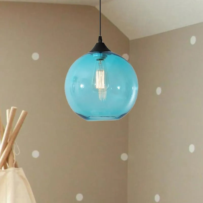 Valentina Modern Glass Globe Colorful Pendant Light - Letslighting