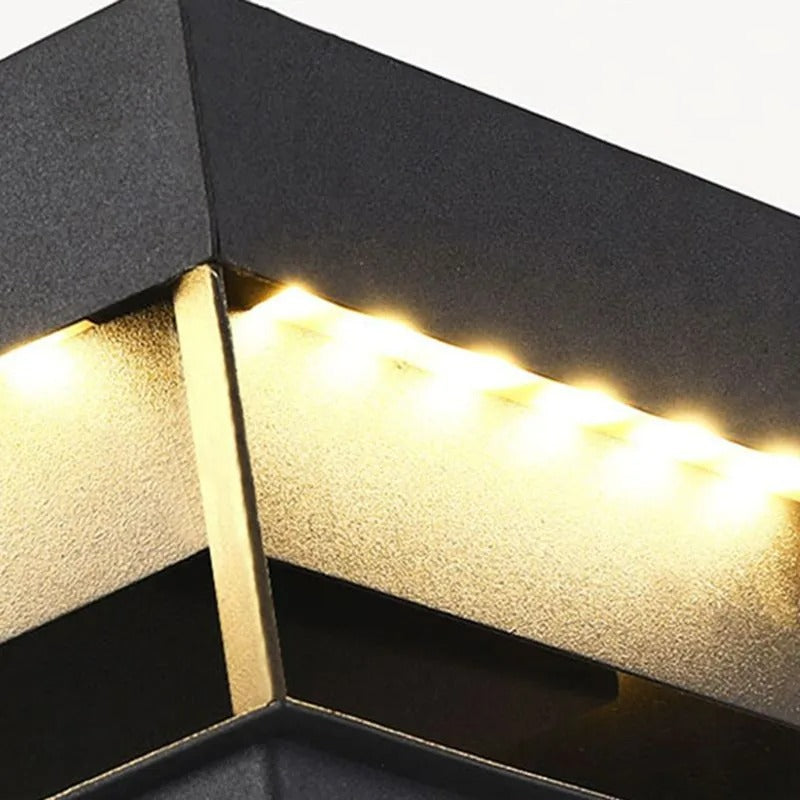 Ray Post Modern Solar Square Metal LED Outdoor Light
