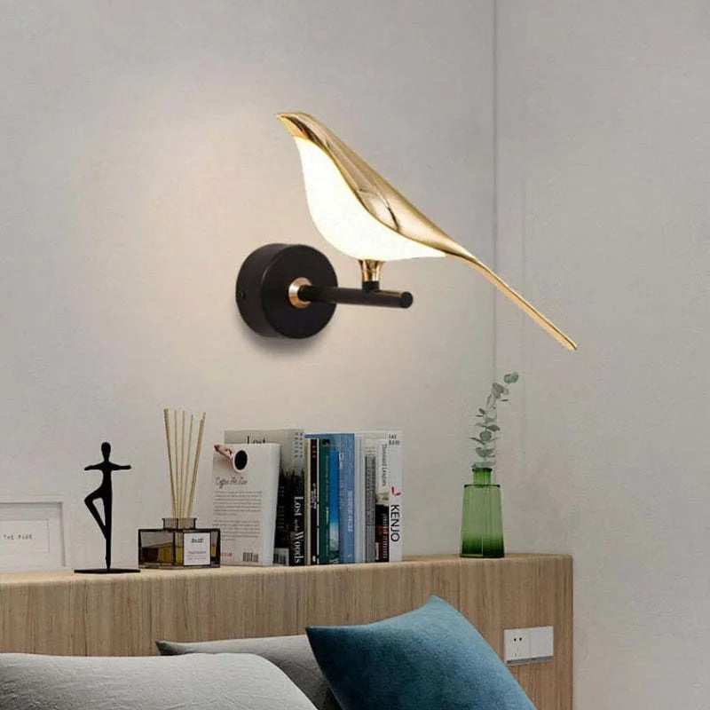 Arisha Minimalist Magpie Bird Wall Lamp Bedroom - Letslighting