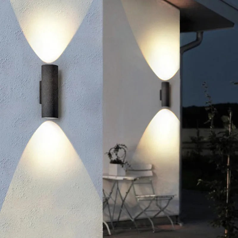 Ray Minimalist Cylindrical LED Outdoor Wall Lamp Cement Garden Corridor