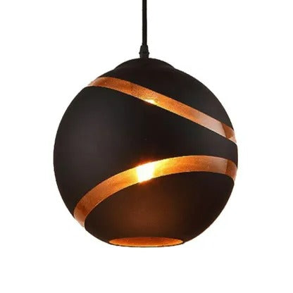 Valentina Art Deco Globe Metal Glass Orbit Pendant Light