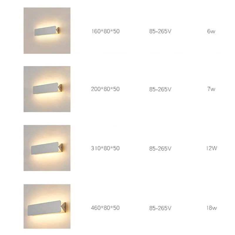 Ray Modern Design Cone LED Indoor Wall Lamp Metal Acrylic Bedroom Living Room Dining Room