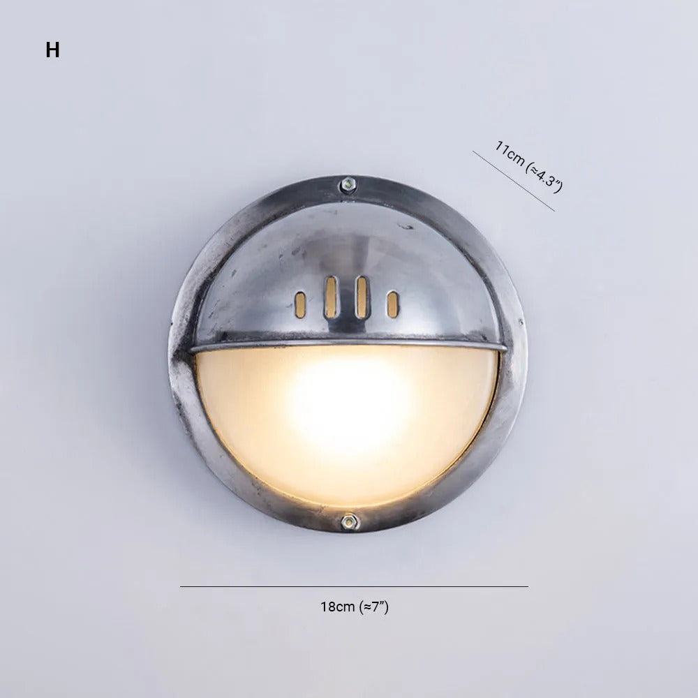 Ray Wall Lamp Geometric Modern Metal Glass Outdoor