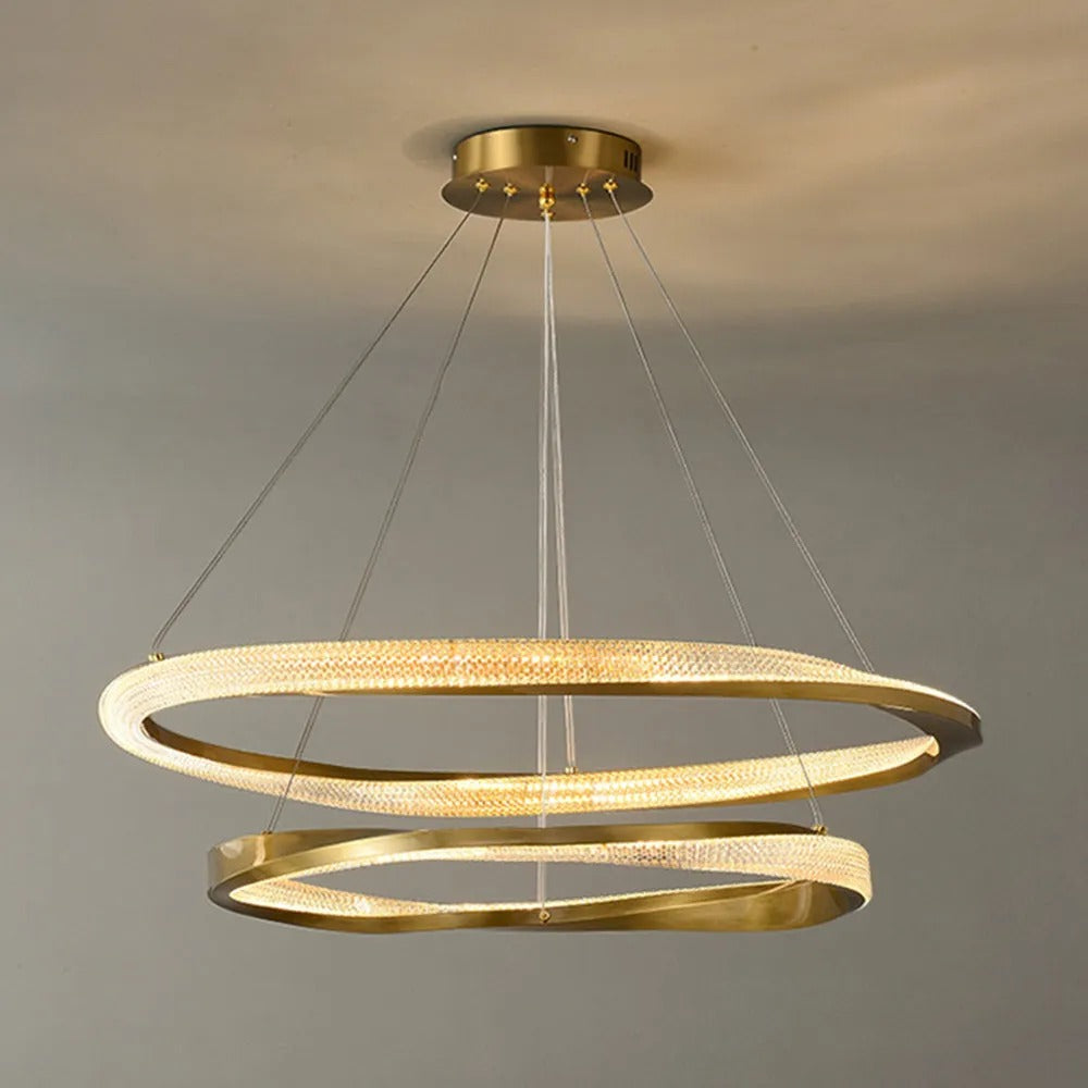 Arisha Minimalist Ring Spiral Shape Metal Pendant Light