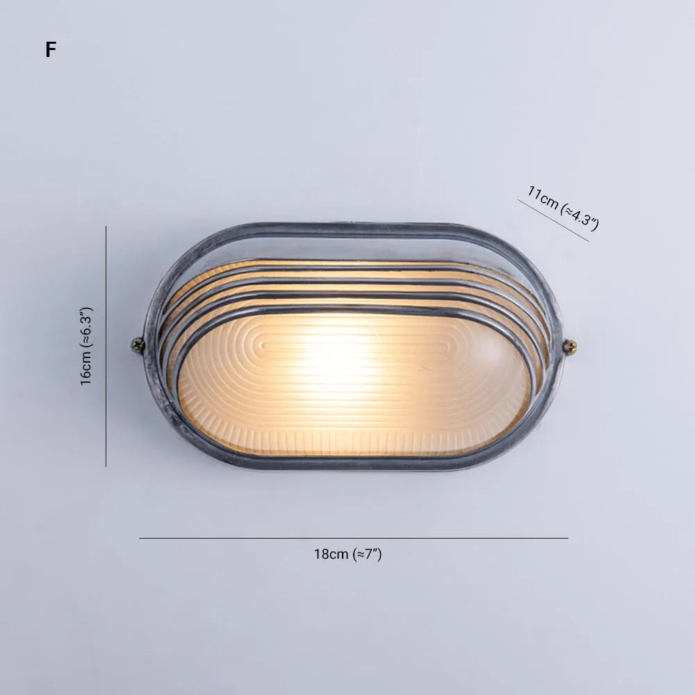 Ray Wall Lamp Geometric Modern Metal Glass Outdoor
