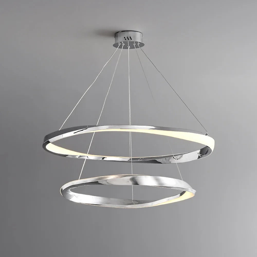 Arisha Minimalist Ring Spiral Shape Metal Pendant Light
