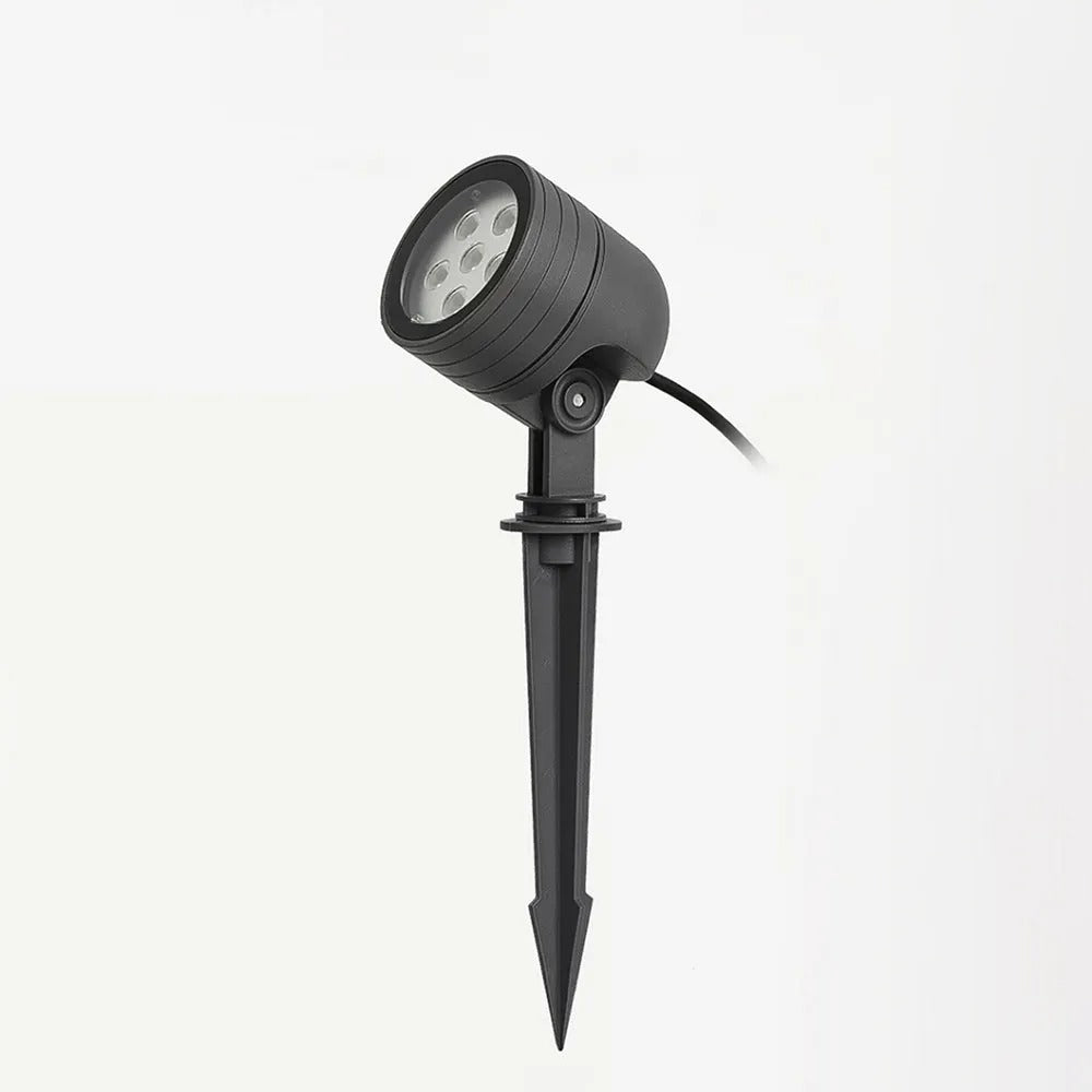 Ray Modern Round Glass/Metal Solar Outdoor Ground Lamp Spotlight