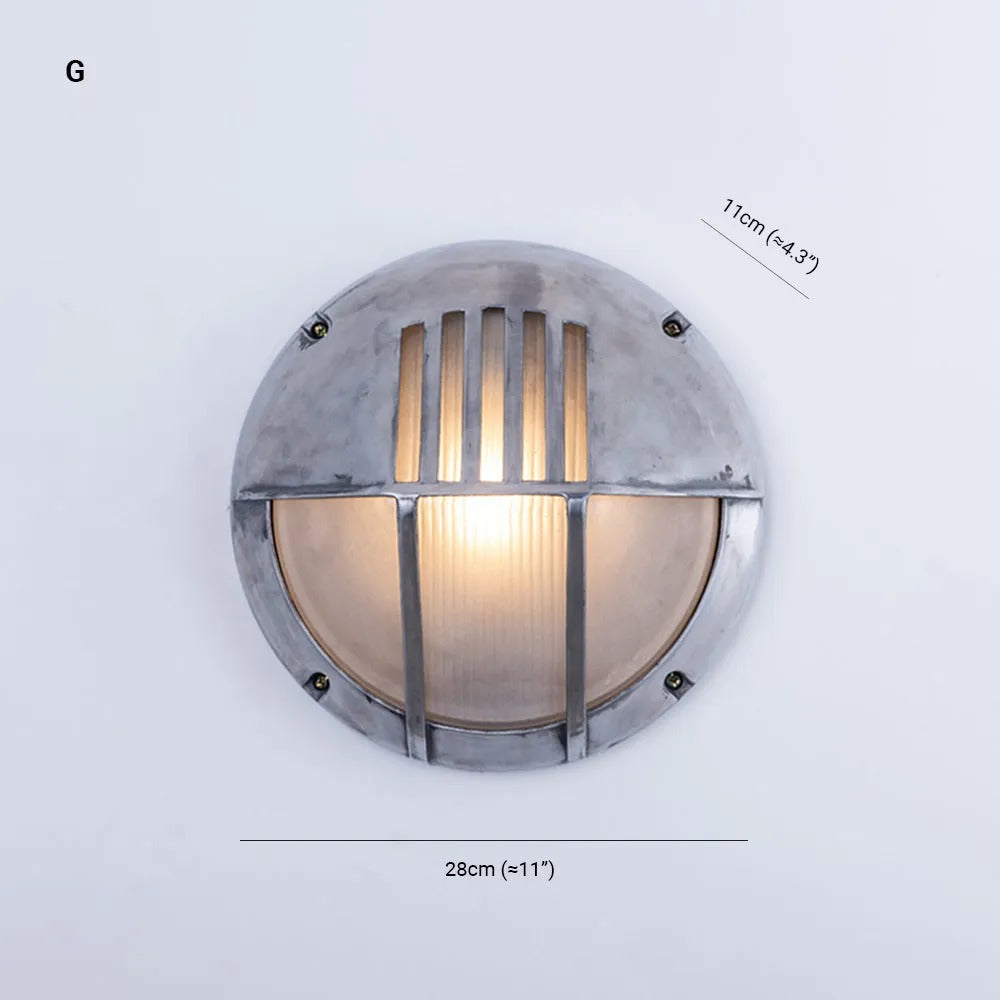 Ray Wall Lamp Geometric Modern Metal Glass Outdoor