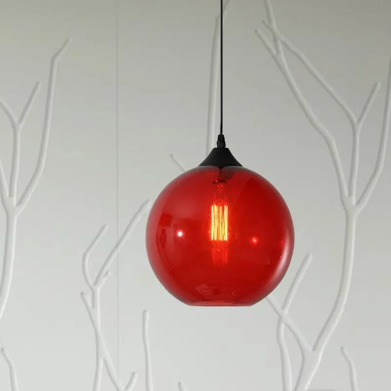 Valentina Modern Glass Globe Colorful Pendant Light - Letslighting