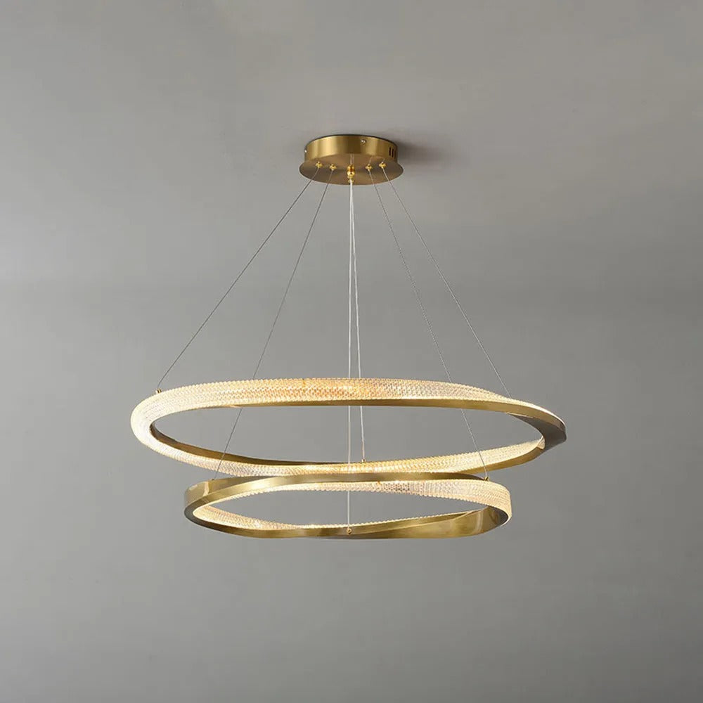 Arisha Minimalist Ring Spiral Shape Metal Pendant Light