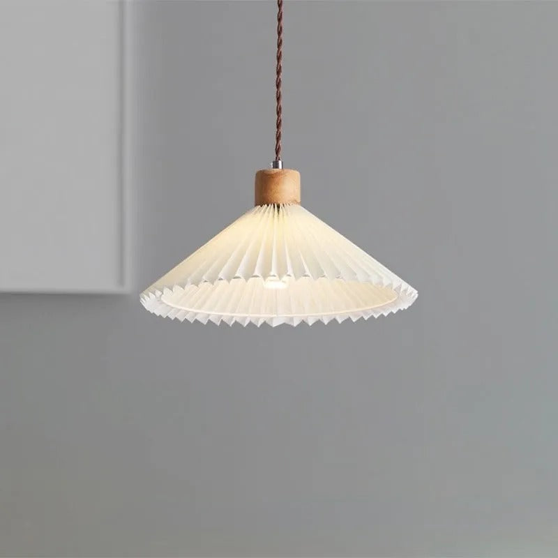 Muto Pendant Light Umbrella Shape Art Wood Bedroom