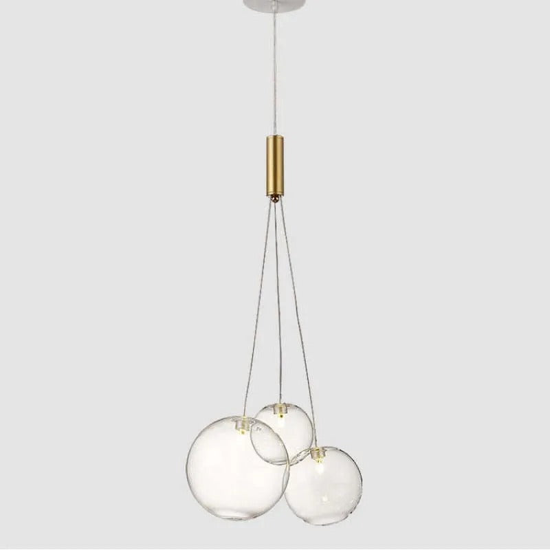 Valentina Glass Globe Bubble Pendant Light LED, 3/5/9/15 Heads